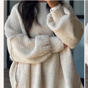 Lev textured sweater - vanilla cream - shop Talulah